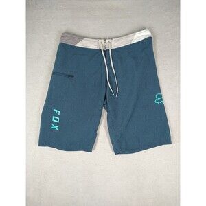 Fox Racing Men’s Size 34 Swim Trunks Board Shorts Logo Drawstring Y2K Surf